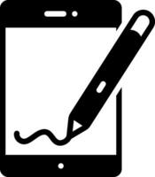 solid icon for stylus vector