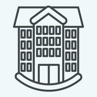 Icon School. related to Icon Building symbol. line style. simple design editable. simple illustration vector