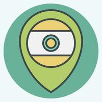 Icon India Location. related to India symbol. color mate style. simple design editable. simple illustration vector