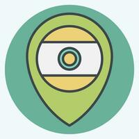 Icon India Location. related to India symbol. color mate style. simple design editable. simple illustration vector