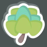 Sticker Artichoke. related to Fruit and Vegetable symbol. simple design editable. simple illustration vector