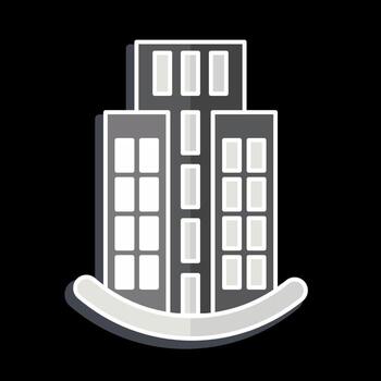Icon Skyscraper. related to Icon Building symbol. glossy style. simple design editable. simple illustration vector