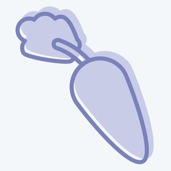 Icon Carrot. related to Fruit and Vegetable symbol. two tone style. simple design editable. simple illustration vector