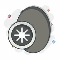 Icon Kiwi fruit. related to Fruit and Vegetable symbol. comic style. simple design editable. simple illustration vector