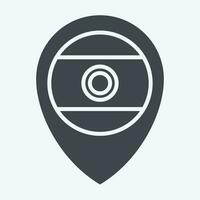 Icon India Location. related to India symbol. glyph style. simple design editable. simple illustration vector