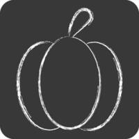Icon Paprika. related to Fruit and Vegetable symbol. chalk Style. simple design editable. simple illustration vector