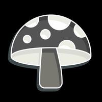 Icon Mushroom. related to Fruit and Vegetable symbol. glossy style. simple design editable. simple illustration vector