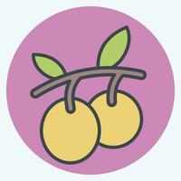 icono aceituna aceite. relacionado a Fruta y vegetal color compañero estilo. sencillo diseño editable. sencillo ilustración vector