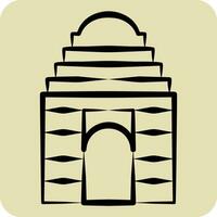 Icon Gate of India. related to India symbol. hand drawn style. simple design editable. simple illustration vector