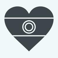 Icon India. related to India symbol. glyph style. simple design editable. simple illustration vector