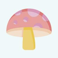 Icon Mushroom. related to Fruit and Vegetable symbol. flat style. simple design editable. simple illustration vector