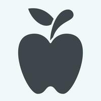 Icon Apple. related to Fruit and Vegetable symbol. glyph style. simple design editable. simple illustration vector