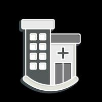 Icon Clinic. related to Icon Building symbol. glossy style. simple design editable. simple illustration vector