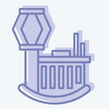 Icon Airport. related to Icon Building symbol. two tone style. simple design editable. simple illustration vector