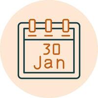 January 30 Vector Icon