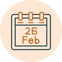 February 26 Vector Icon