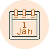 January 1 Vector Icon