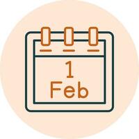 February 1 Vector Icon