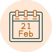 February 21 Vector Icon