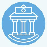 Icon Bank. related to Icon Building symbol. blue eyes style. simple design editable. simple illustration vector