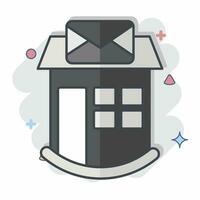 Icon Post Office. related to Icon Building symbol. comic style. simple design editable. simple illustration vector