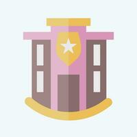 Icon Police Station. related to Icon Building symbol. flat style. simple design editable. simple illustration vector
