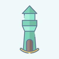 Icon Lighthouse. related to Icon Building symbol. doodle style. simple design editable. simple illustration vector