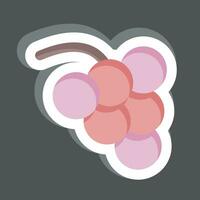 Sticker Grape. related to Fruit and Vegetable symbol. simple design editable. simple illustration vector