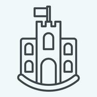 Icon castle. related to Icon Building symbol. line style. simple design editable. simple illustration vector