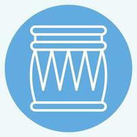 Icon Tabla. related to India symbol. blue eyes style. simple design editable. simple illustration vector