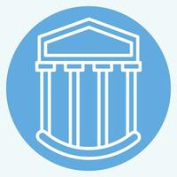 Icon Museum. related to Icon Building symbol. blue eyes style. simple design editable. simple illustration vector