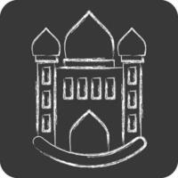 Icon Mosque. related to Icon Building symbol. chalk Style. simple design editable. simple illustration vector