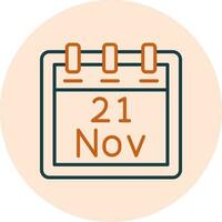 November 21 Vector Icon