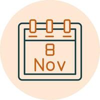 November 8 Vector Icon