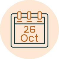 October 26 Vector Icon