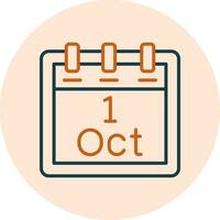 October 1 Vector Icon