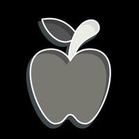 Icon Apple. related to Fruit and Vegetable symbol. glossy style. simple design editable. simple illustration vector