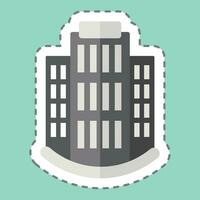 Sticker line cut Apartments. related to Sticker line cut Building symbol. simple design editable. simple illustration vector