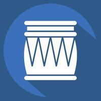 Icon Tabla. related to India symbol. long shadow style. simple design editable. simple illustration vector