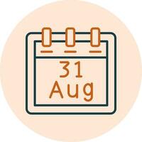 August 31 Vector Icon