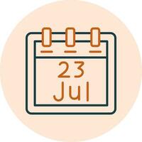 July 23 Vector Icon