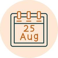 August 25 Vector Icon