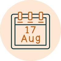 August 17 Vector Icon