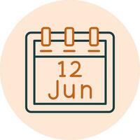 June 12 Vector Icon