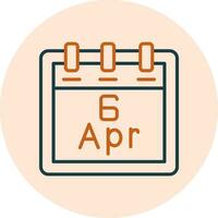 April 6 Vector Icon