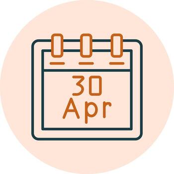 abril 30 vector icono