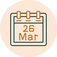 March 26 Vector Icon