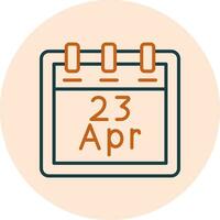 April 23 Vector Icon