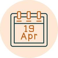 April 19 Vector Icon