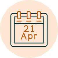 April  21 Vector Icon
